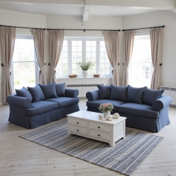 Elegancki lniany narożnik ze ściąganym pokrowcem na zamówienie Samantha 290x290