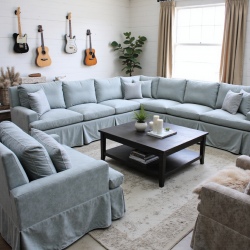 Hamptons 260 sofa z falbanką