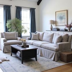 Hamptons 260 sofa z falbanką