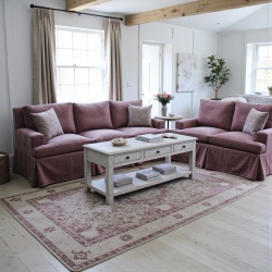 Hamptons 280x495x280 narożnik U z falbaną