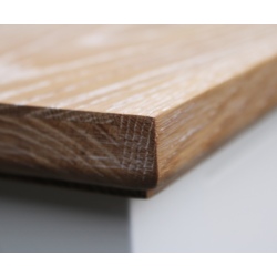 Wysoka konsola z dębowym blatem i szufladami Noel 180