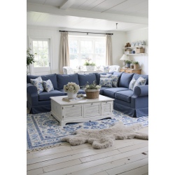 Castello 360x340 duża sofa narożna w stylu cottage