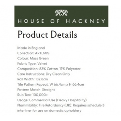 Artemis Velvet Black niepowtarzalna tkanina w kwiaty