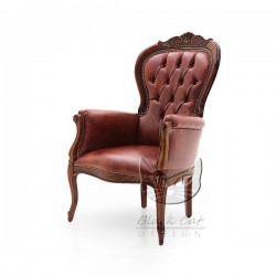 Foglia  stylowy skórzany włoski fotel