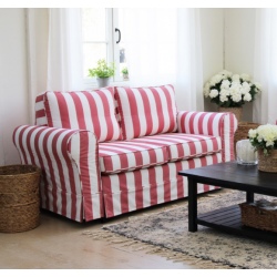 Flower 166 kanapa w szerokie czerwone pasy