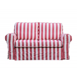 Flower 166 kanapa w szerokie czerwone pasy