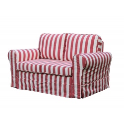 Flower 166 kanapa w szerokie czerwone pasy