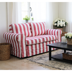 Flower 166 kanapa w szerokie czerwone pasy