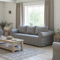 Flower 236 cm nierozkładana szara kanapa