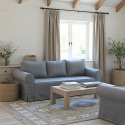 Flower 236 cm nierozkładana szara kanapa