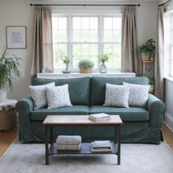 Zielona sofa ze ściąganym pokrowcem Flower 186