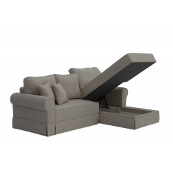 Flower 260x175 zielona sofa narożna z pokrowcem