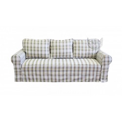 Flower sofa w kratę ze ściąganym obiciem