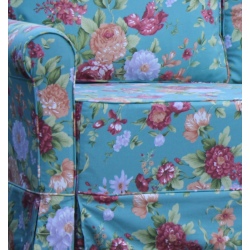 Flower 230 kanapa w niebieskie kwiaty