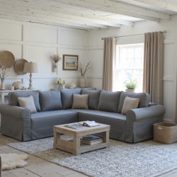 Flower 230x250 - narożnik ze ściąganym pokrowcem i funkcją spania