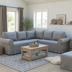 Flower 230x250 narożnik z pokrowcem i funkcją spania