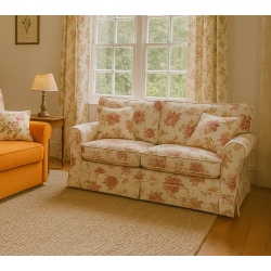 Sofa z wąskimi boczkami i zdejmowanym obiciem Flower 150