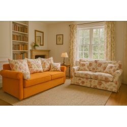 Sofa z wąskimi boczkami i zdejmowanym obiciem Flower 150