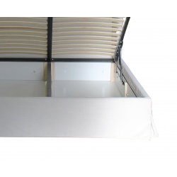 Ofelia łóżko z pojemnikiem i ściąganym lnianym pokrowcem