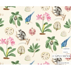 Fredric fotel w stylu cottage w lnianej tkaninie