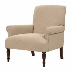 Fredric fotel w stylu cottage w lnianej tkaninie