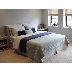 Monroe łóżko ze ściąganym pokrowcem w lnie