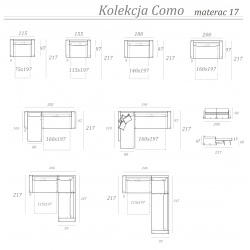 Sofa Como z systemem włoskim i materacem 14 cm – komfort snu i elegancja