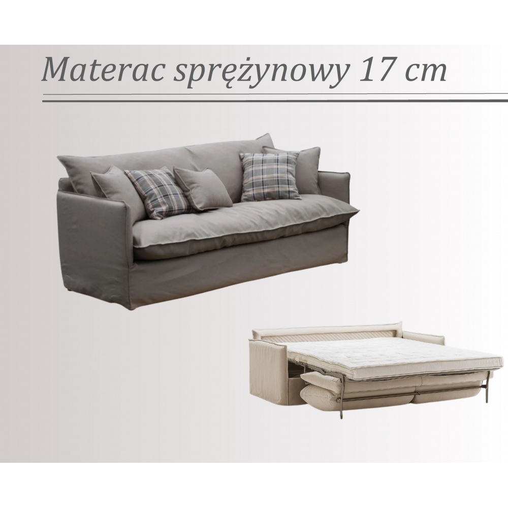 Sofa Como 180 z systemem włoskim – wygoda i styl z materacem 17 cm