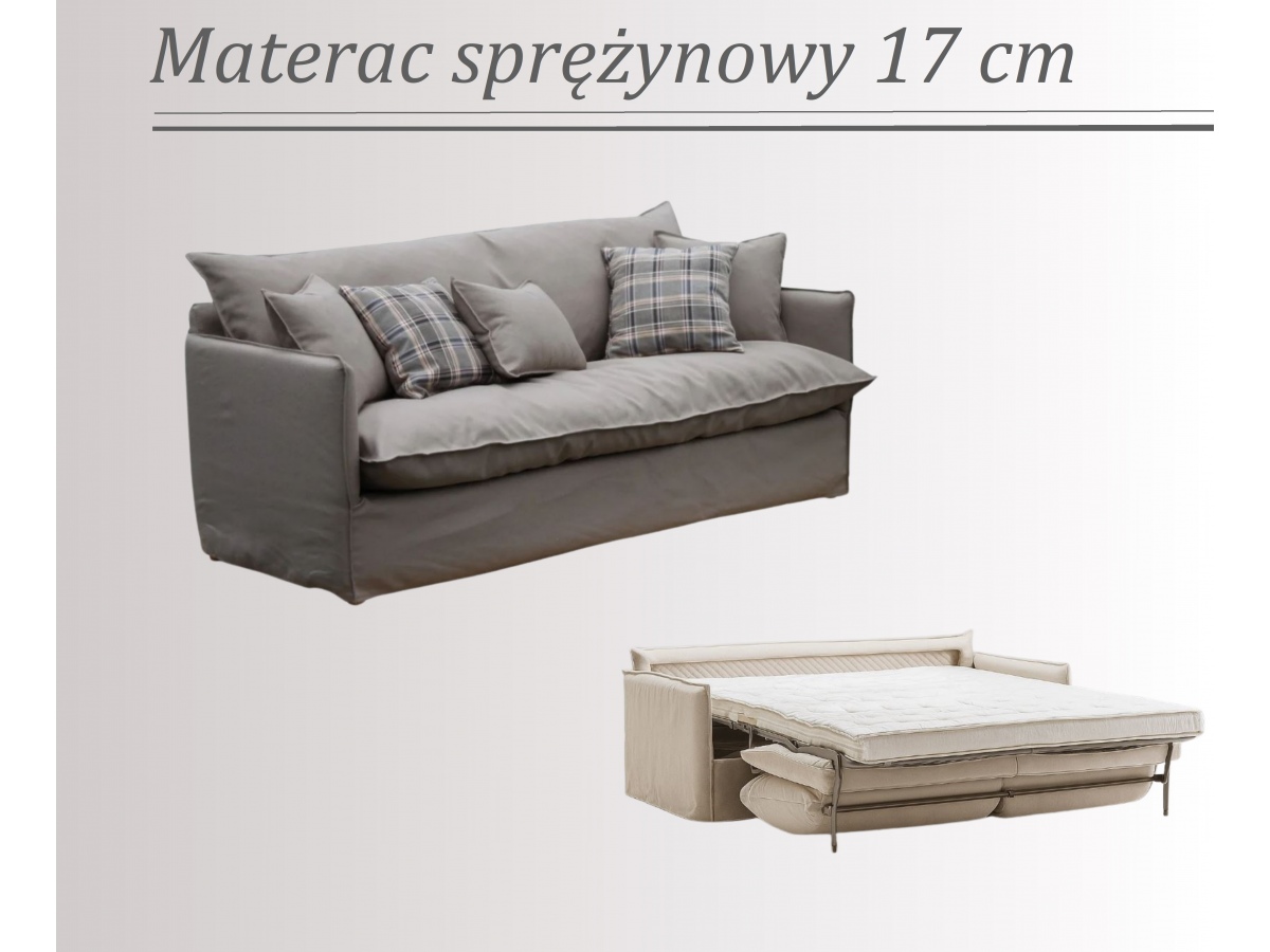 Sofa Como 180 z systemem włoskim – wygoda i styl z materacem 17 cm