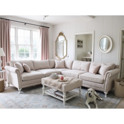 Zestaw Lori – komplet sof z ćwiekami i wysokim oparciem