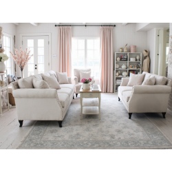 Zestaw Lori – komplet sof z ćwiekami i wysokim oparciem