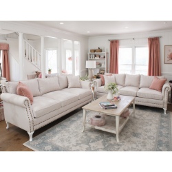 Zestaw Lori – komplet sof z ćwiekami i wysokim oparciem | meblefox.com