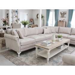 Stylowa sofa Lori 260 – duża sofa z ćwiekami i wysokim komfortem