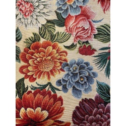 Gruba tkanina gobelinowa w żywy kwiatowy wzór