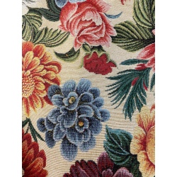 Gruba tkanina gobelinowa w żywy kwiatowy wzór