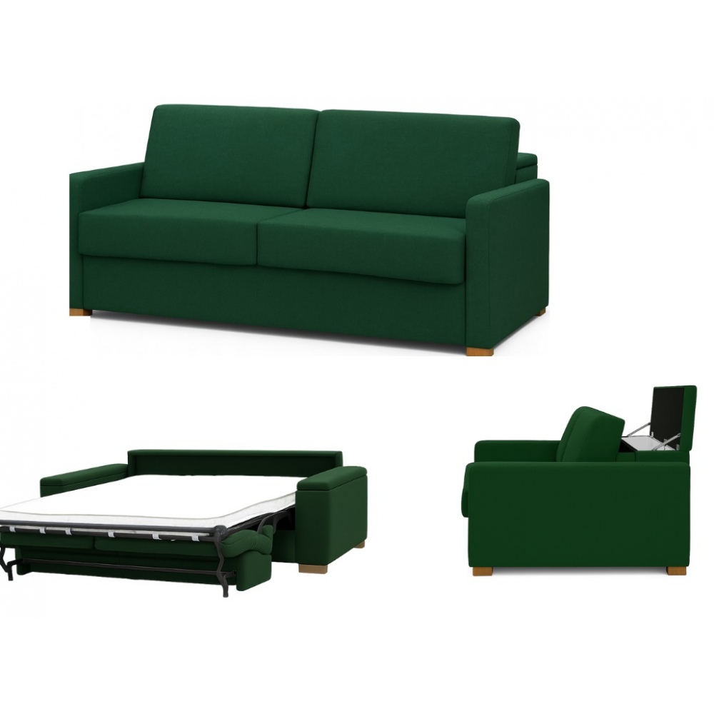 Sofa z materacem i dużym pojemnikiem Malaga 200 + pojemnik XL