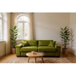 Malaga 228 zielona sofa z materacem do codziennego spania