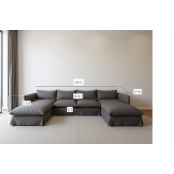 Patagonia 465x190 duży narożnik z piórami – elegancja i komfort