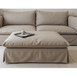 Lniana pufa Patagonia 90x90 cm wygodna i stylowa