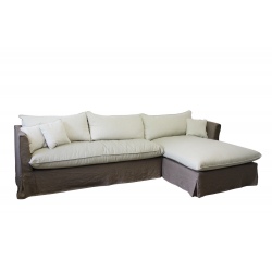 Patagonia lniana kanapa z otomaną 344 cm – wygodna i stylowa