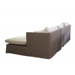 Patagonia lniana kanapa z otomaną 344 cm – wygodna i stylowa