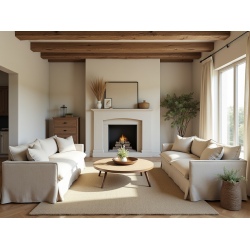 Patagonia lniana kanapa z otomaną 344 cm – wygodna i stylowa