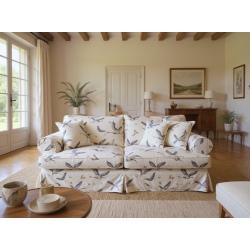 Sofa Samantha ze ściąganym pokrowcem w tkaninie w gęsi – elegancja i komfort