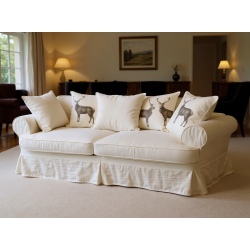 Sofa Samantha ze ściąganym pokrowcem w tkaninie z motywem jeleni 220