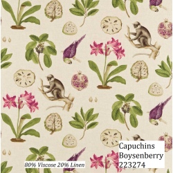 Marlene fotel w tkaninie z lnem w małpki