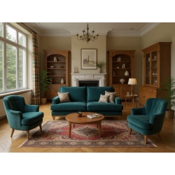 Lukrecja 215 - sofa w stylu retro nierozkładana