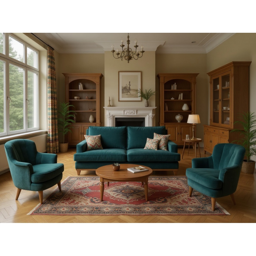 Lukrecja 215 - sofa w stylu retro nierozkładana