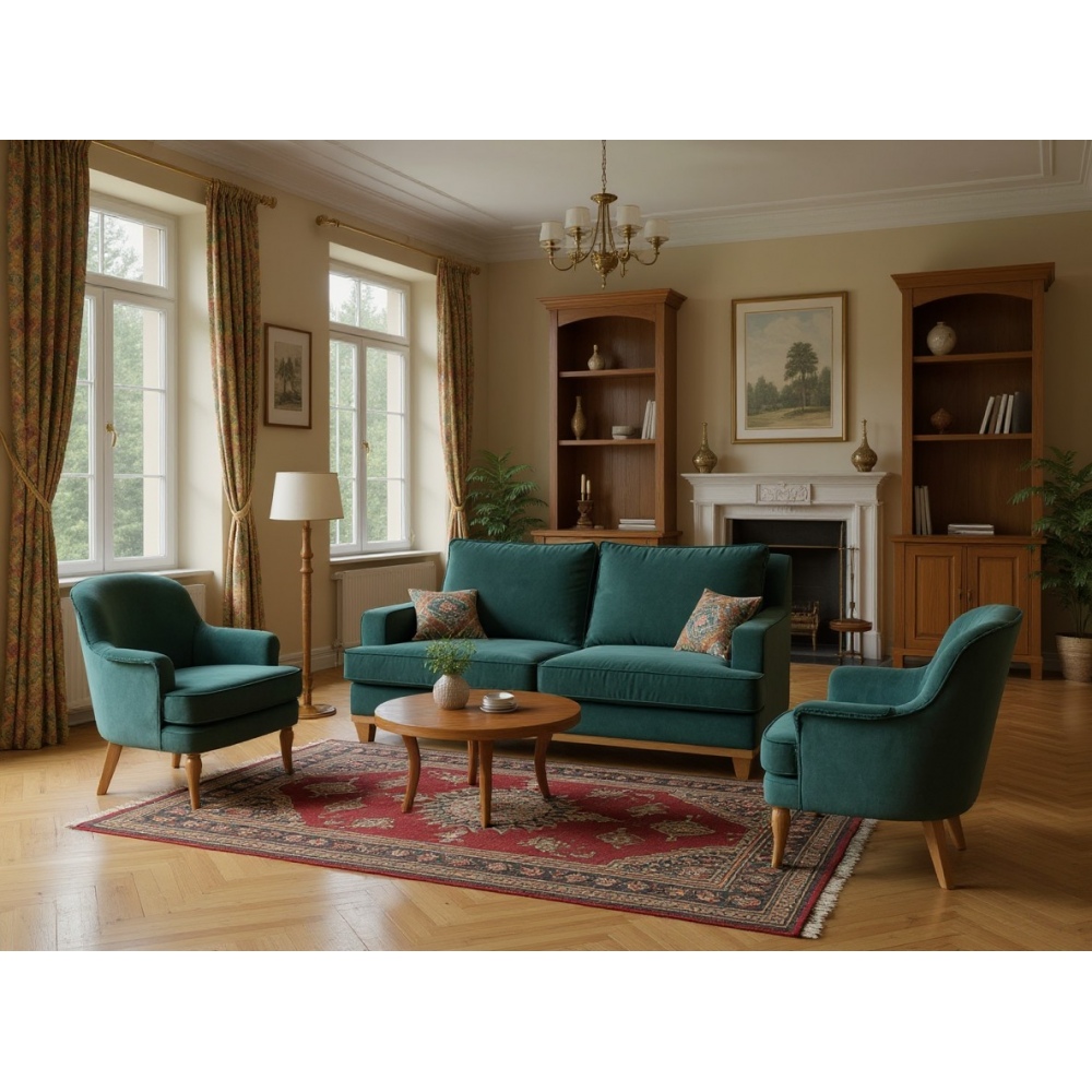 Lukrecja 215 - sofa w stylu retro nierozkładana