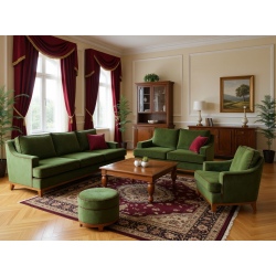 Lukrecja 175 -  sofa w stylu retro na wymiar