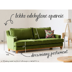 Lukrecja 175 -  sofa w stylu retro na wymiar